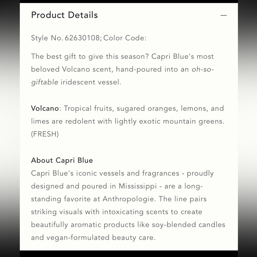 Anthropologie Capri Blue Volcano Iridescent Glass Jar Candle 19 oz - Picture 6 of 7